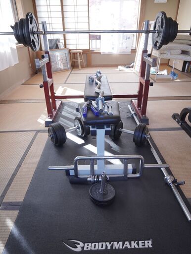 ベンチプレス用ベンチ及びバーベルシャフト他筋トレ用品各種【3  