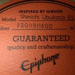 軽量　Epiphone Shinichi Ubukata ES-355 ver.02 Ebony 生形 真一シグネイチャーモデル