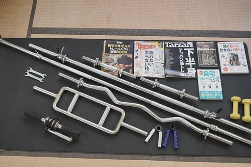 ベンチプレス用ベンチ及びバーベルシャフト他筋トレ用品各種【3  
