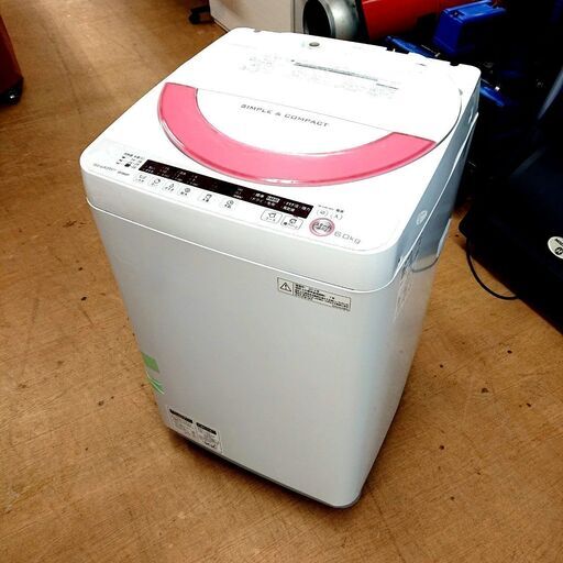 SHARP/シャープ 洗濯機 ES-GE60P-P 2014年製 6kg 家電