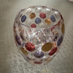 チェコボヘミアグラスの花瓶