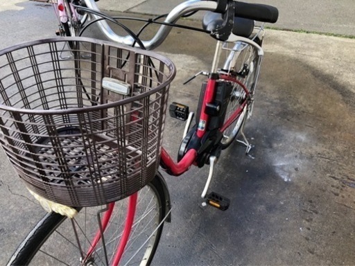 271 パナソニック新機種電動アシスト自転車viviDX26インチレッドボディー