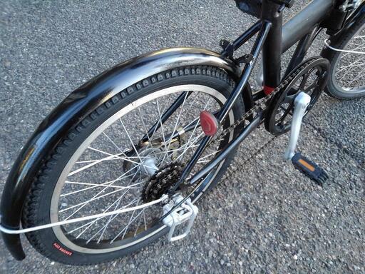 中古自転車２８７４　前後タイヤ新品！　折り畳み　２０インチ　６段ギヤ　オートライト　ワイヤー錠 中古自転車2874 前後タイヤ新品！ 折り畳み 20インチ 6段ギヤ