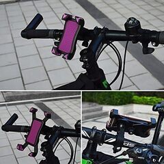 黒とピンクのMorecoo自転車スマートフォン対応