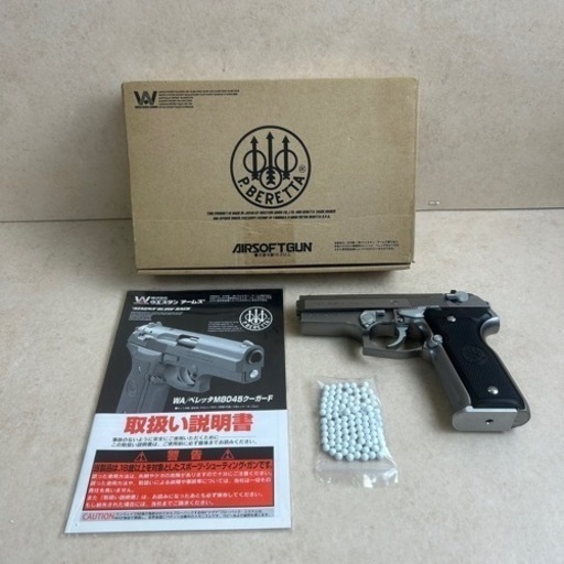 d114608 WA ウエスタンアームズ ベレッタ 動作確認済み M8045 クーガーF カーボンブラックHW ガスブローバック ガスガン 箱付き ASGK 現状品 中古品