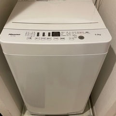 【ネット決済】【美品/2020年製】5.5kg洗濯機（Hisense）