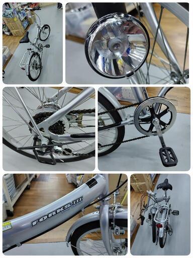 J009★サドル切りキズ★折りたたみ自転車★FORKSⅢ★6段★20インチ J009☆サドル切りキズ☆折りたたみ自転車☆FORKSⅢ☆6段☆20インチ