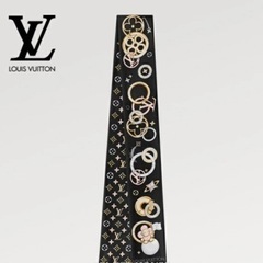 LOUIS VUITTON ルイ・ヴィトン　スカーフ　バンドー　ヴィヴィエンヌ アンド ビヨンド　シルク 100% ノワール　リバーシブル　品番M78132 新品同様　正規直営