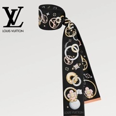 LOUIS VUITTON ルイ・ヴィトン　スカーフ　バンドー　ヴィヴィエンヌ アンド ビヨンド　シルク 100% ノワール　リバーシブル　品番M78132 新品同様　正規直営