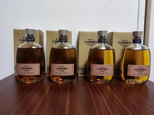 1/25 夕方頃まで！【未開栓】白州蒸溜所限定ウイスキー ４本セット シングルモルト #山崎 #白州 #響 #竹鶴 #余市 #宮城峡
