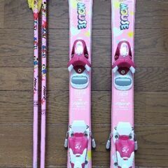 スキー スキー板 100cm ミニーちゃん ピンク 女の子 ストック