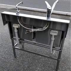 ⭐︎中古品　2槽シンク　900×450×790mm  厨房用品⭐︎