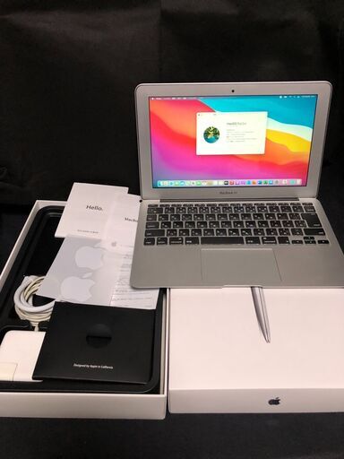 MacBook Air 11インチ Mid 2013 MD712J/A・箱付きフルセット・MacOS(BigSur)\u0026Office2019とWin11(最新23H2版)＆Office2010の都度選択起動可能
