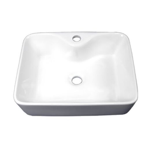 白陶器デザイン　角型ベッセル　洗面器ボウル　SL3460　新品　在庫あり