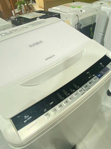 ★HITACHI★ 日立 8kg洗濯機 ビートウォッシュ BW-V80B 2018年 ホワイト まとめ洗い ファミリー シンプル操作