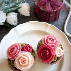 【2/28追加！】あんこのお花「薔薇のカップケーキ」レッスン - 小金井市