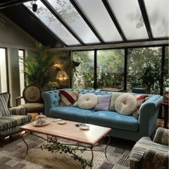 ソファ　ブルー　美品　1年間使用　3人掛け