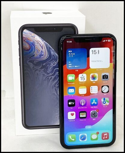 中古 SIMロック解除済 iPhone XR 128GB ブラック MT0G2J/A ドコモ 〇判定 中古本体 バッテリー状態85%