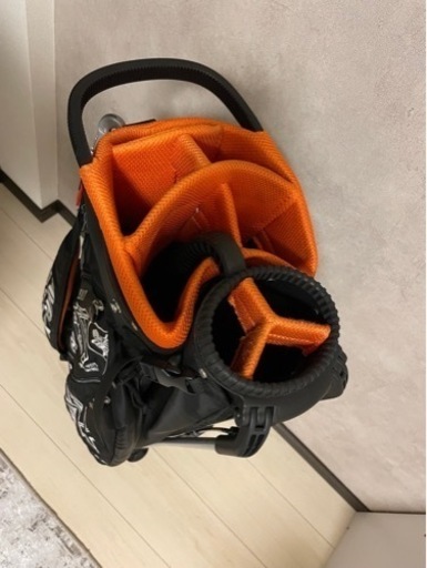 新品 AVIREX アヴィレックスゴルフ スタンド キャディバッグ オレンジ