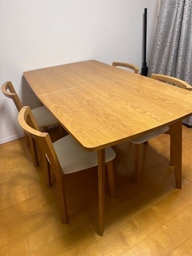 【今週末売切り】ダイニングテーブル　食卓　椅子4脚