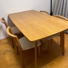 【ネット決済】【今週末売切り】ダイニングテーブル　食卓　椅子4脚