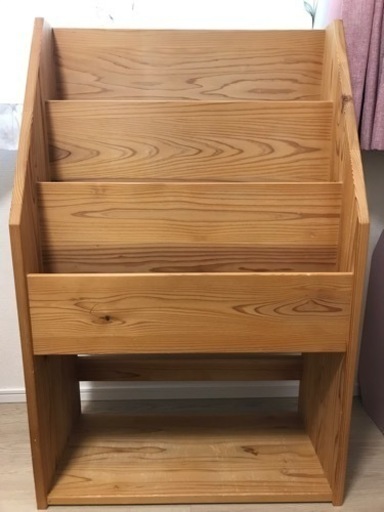 キシル　絵本ラック　ヒノキ  無垢家具