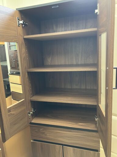 ナフコ 食器棚 キッチン収納 カップボード キッチンボード スリム