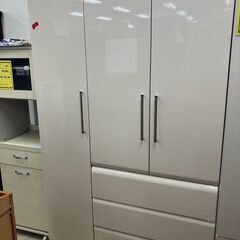 マルミツ ホワイト プッシュ 引き出し付 クローゼット ワードローブ 幅120cm 洋服ダンス 衣類収納 大容量クローゼット 洋服収納 洋タンス 箪笥 おしゃれ クリーニング済 堺市 石津【ジャングルジャングルサカイ石津店】 マルミツ ホワイト プッシュ 引き出し付 クローゼット ワードローブ 幅