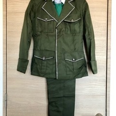 【美品】ダンス 衣装 K-POP 緑 ジャケットパンツ 韓流 軍...