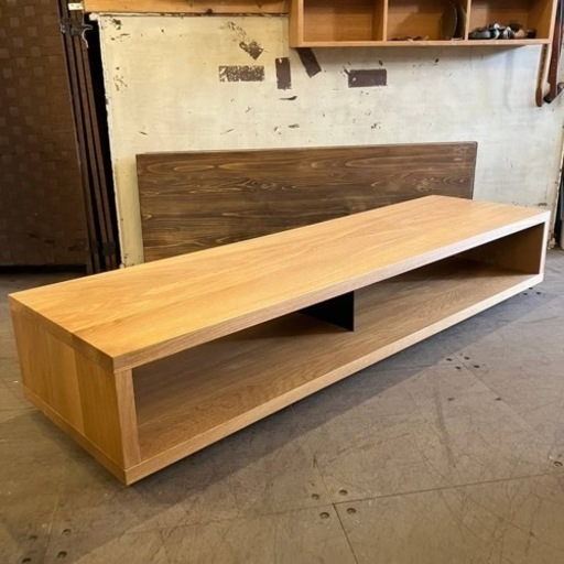 《売約済》【武蔵小山店】  無印　無印良品　MUJI オーク無垢材AVボード　幅150cm オーク材　テレビ台　ローボード　テレビボード　AVボード　無垢材　リアルファニチャー　real furniture 楢材　ナラ材　運搬無料エリア有/ 品川区リサイクルショップ