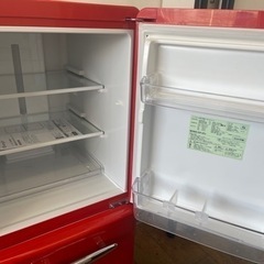 エディオン製★2020年製2ドア冷蔵庫★レトロデザイン★6ヶ月間保証付き