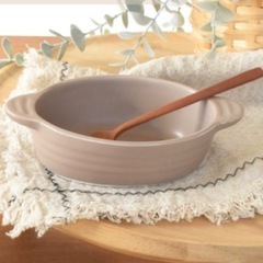 ✨新品未使用品✨ オーバルグラタン皿 モカベージュ ３皿セット
