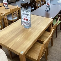 KA-43【新入荷 リサイクル品】ベンチダイニング4点セット ナチュラル