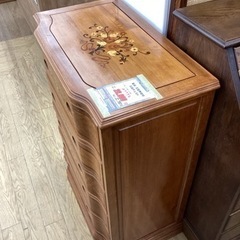KA-45【新入荷 リサイクル品】象嵌/花梨無垢材 5段チェスト700
