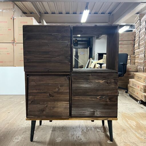 期間限定　撮影サンプル展示品 未使用　ブラウン　ボックス　天然木杉材　組み合わせ自由　まとめ売り　正規品　キャビネット　チェスト　タンス　ラック　ヴィンテージ　たんす　棚　引出　引き出し　扉