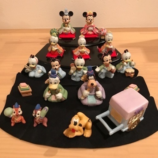 ディズニー お雛様 雛人形 ひな祭り 5段飾り レア ベルメゾン 平面飾り 