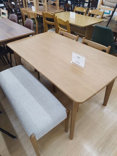 【トレファク イオンモール常滑店】大川家具のベンチダイニング4点セットです!!