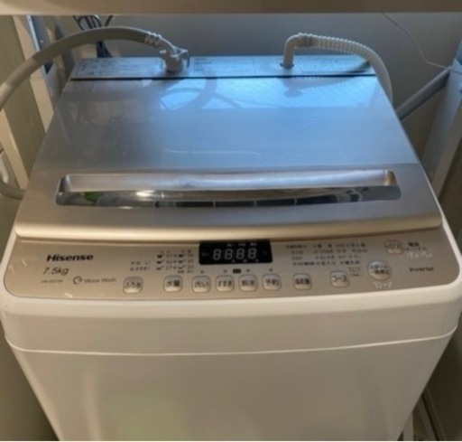 【値段相談】2018年製　Hisense洗濯機　7.5kg