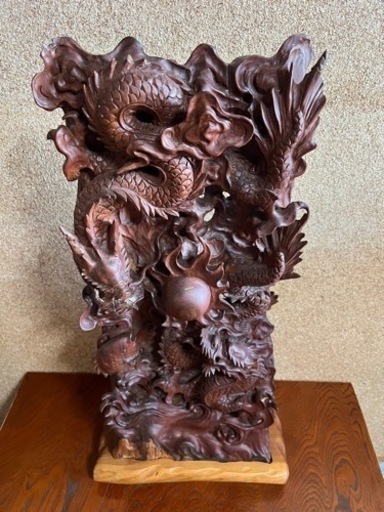 一刀彫 昇龍興龍
