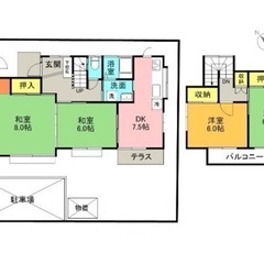 敷金礼金ゼロ❗️加須市旗井戸建て🏠栗橋駅徒歩圏内　ペット可🐕貸家