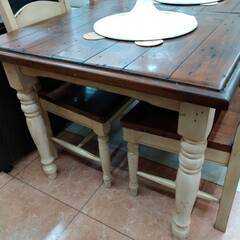 3/30 値下げ😁オススメ品😁P.G.RECLAIMED 伸張式ダイニングテーブル 5点セット😁432
