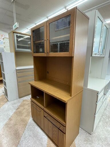 ⭐今村家具工芸 2面レンジボード ✨定価￥79,980✨ フルスライドレール スチームオーブン対応  耐震ラッチ⭐869