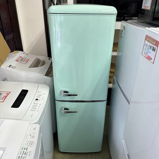 【新品未使用】アイリスオーヤマ 冷蔵庫　レトロ　ライムグリーン　PRR-142D-LG 2023年