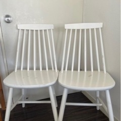 木製　白　椅子