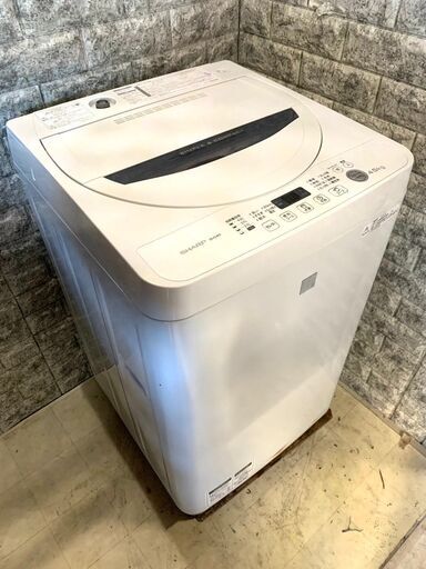 全国送料無料★3か月保障付き★洗濯機★2016年★シャープ★4.5kg★ES-G4E3-KW★S-376