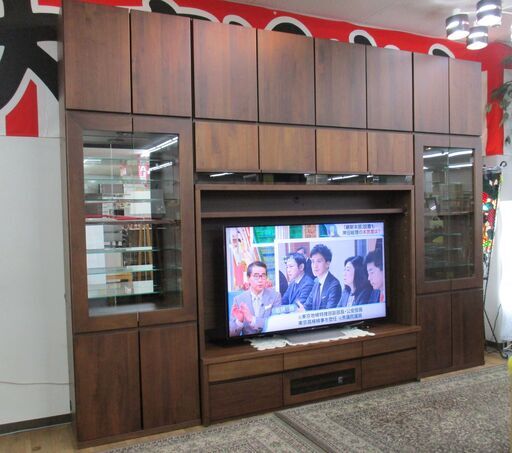 R216 Meuble Esprit モーブル エスプリー 壁面テレビボード、全幅305cm Used・美品