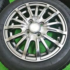 ガリ無し BS製OEM ICE ESPORTE 冬タイヤ 155/65R14 社外アルミ付 ワゴンR/