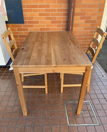 【SJ287】IKEA　イケア　JOKKMOKK　ダイニングテーブル\u0026チェア2脚セット