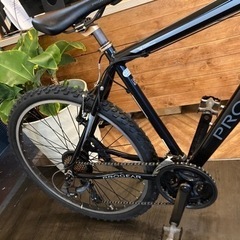 【PROGEAR pro2621前後タイヤ・チューブ新品！】アルミフレーム　3×7速　サスペンション付き26インチMTB マットブラック