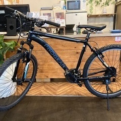 【PROGEAR pro2621前後タイヤ・チューブ新品！】アルミフレーム　3×7速　サスペンション付き26インチMTB マットブラック